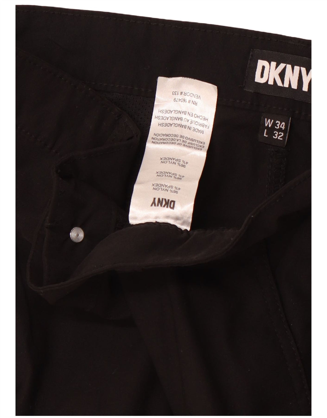 Dkny Herre Slim Fit Cargo Bukser W34 L32 Sort Nylon