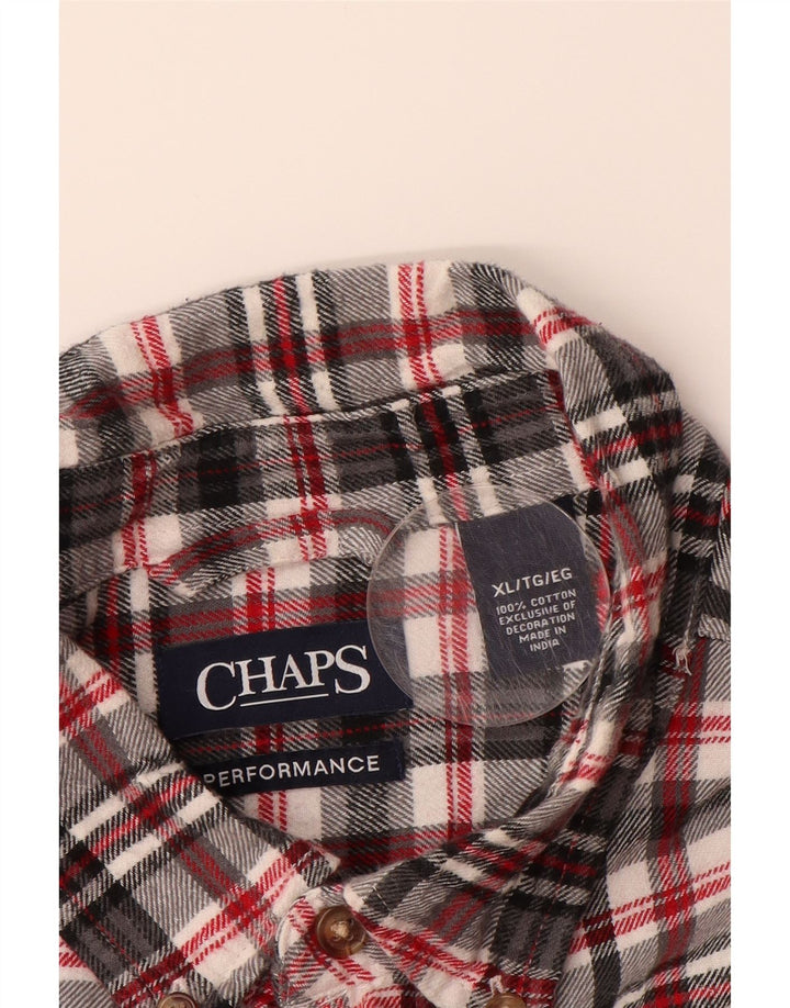 CHAPS Mens Flannel Shirt XL Multicoloured Check Cotton Vintage Chaps and Second-Hand Chaps from Messina Hembry 
