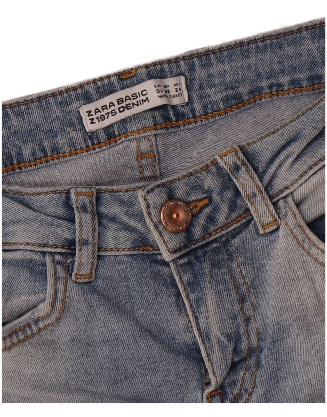 Zara Dame Slim Jeans EU 34 2XS W24 L26 Blå