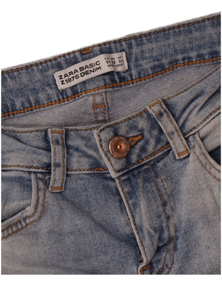 Zara Dame Slim Jeans EU 34 2XS W24 L26 Blå