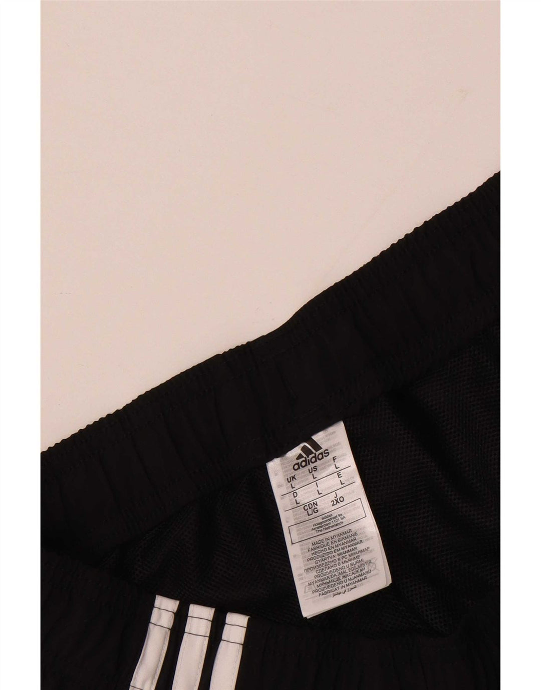 Adidas Sportshorts til mænd, store sorte polyester