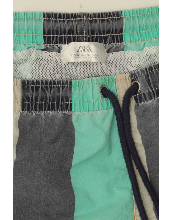 Zara Herre badeshorts XL Flerfarvet Stribet