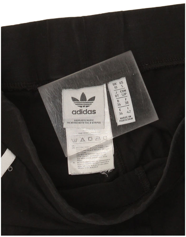 Adidas Dame Leggings UK 10 Small Black Bomuld