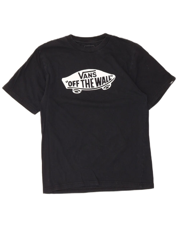 Vans drenge Custom Fit grafisk T-shirt top 14-15 år XL sort bomuld