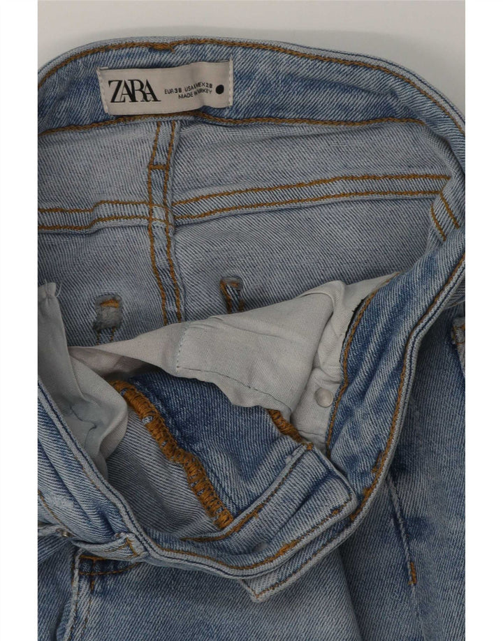 Zara Dame Distressed Skinny Jeans EU 38 Small W28 L30 Blue