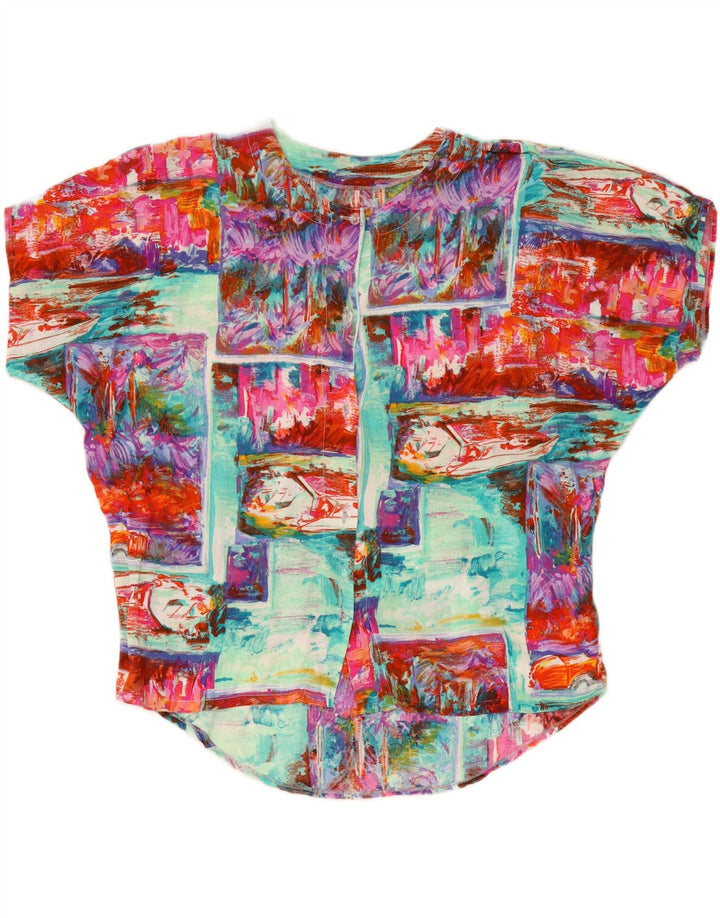 VINTAGE Womens Abstract Pattern Shirt Blouse UK 20 2XL Multicoloured Vintage Vintage and Second-Hand Vintage from Messina Hembry 