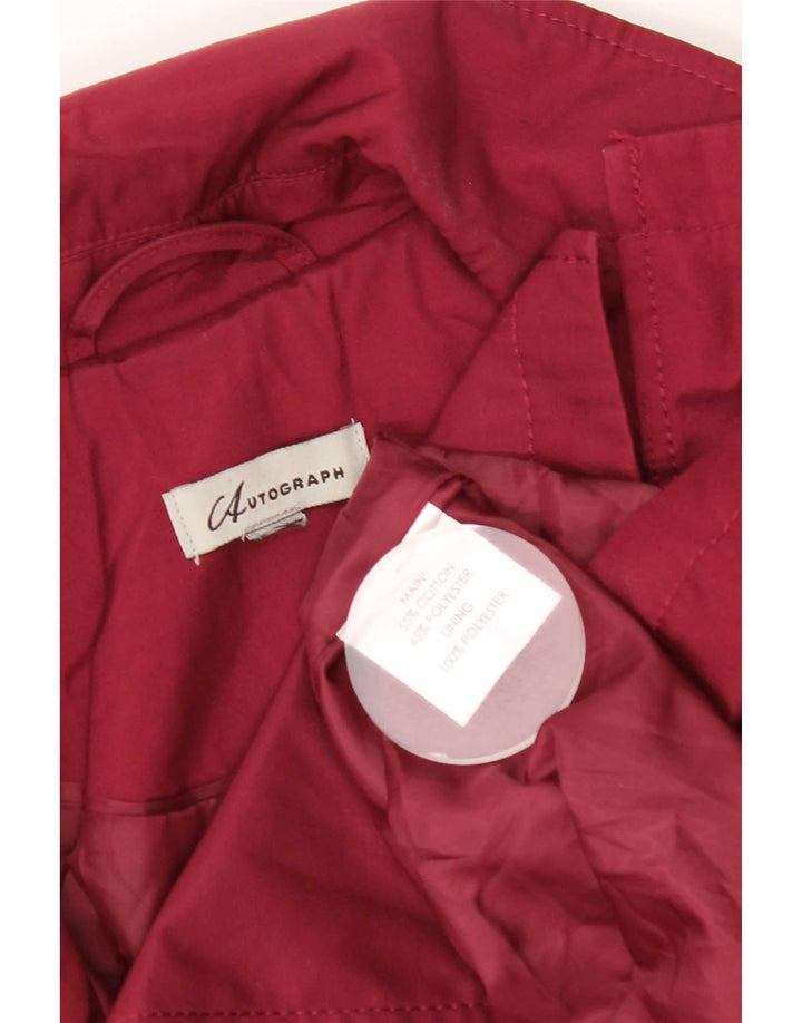 Marks & Spencer Womens Autograph Oversized Trench Coat UK 18 XL Burgundy