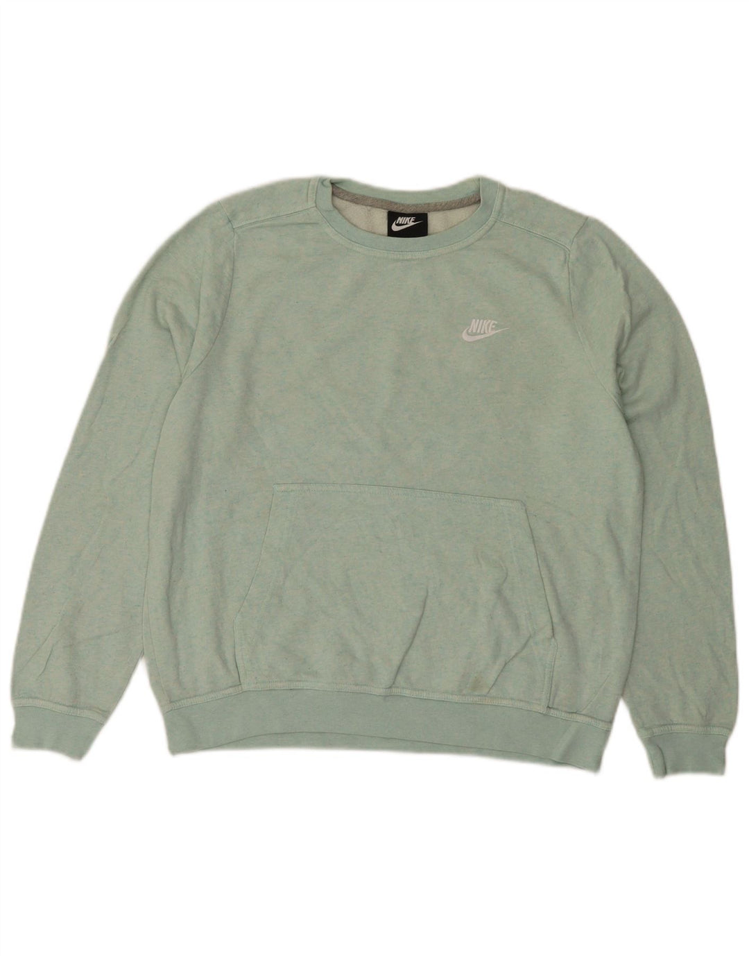 NIKE Sweatshirt Jumper UK 14 Medium Blue Bomuld