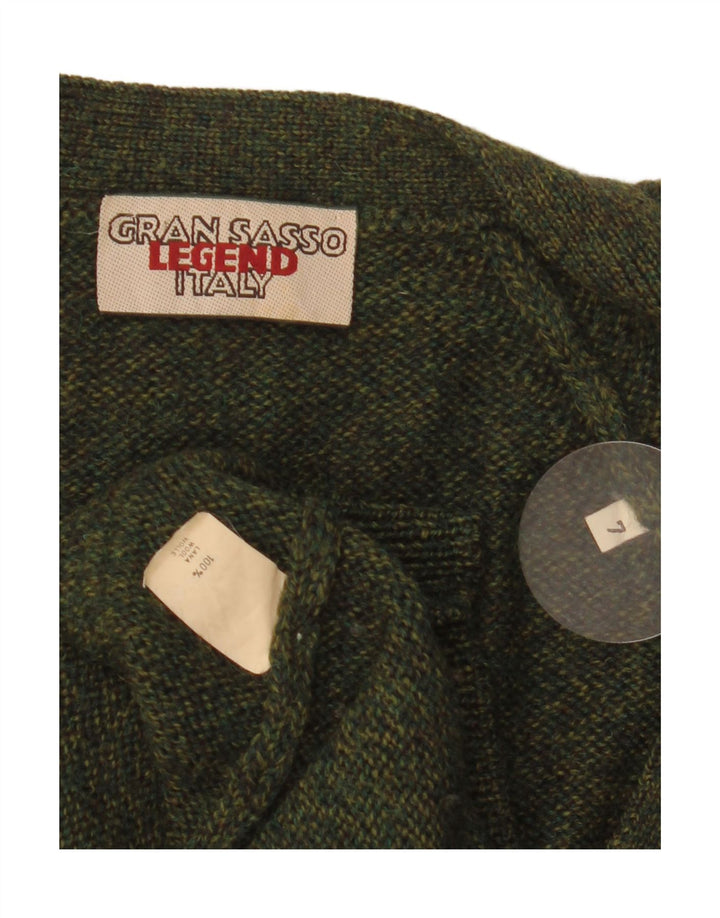 Gran Sasso Herre Cardigan Sweater XL Khaki Wool