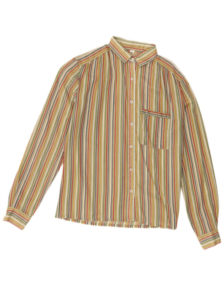 Vintage dameskjorte EU 33 XS Grøn stribet
