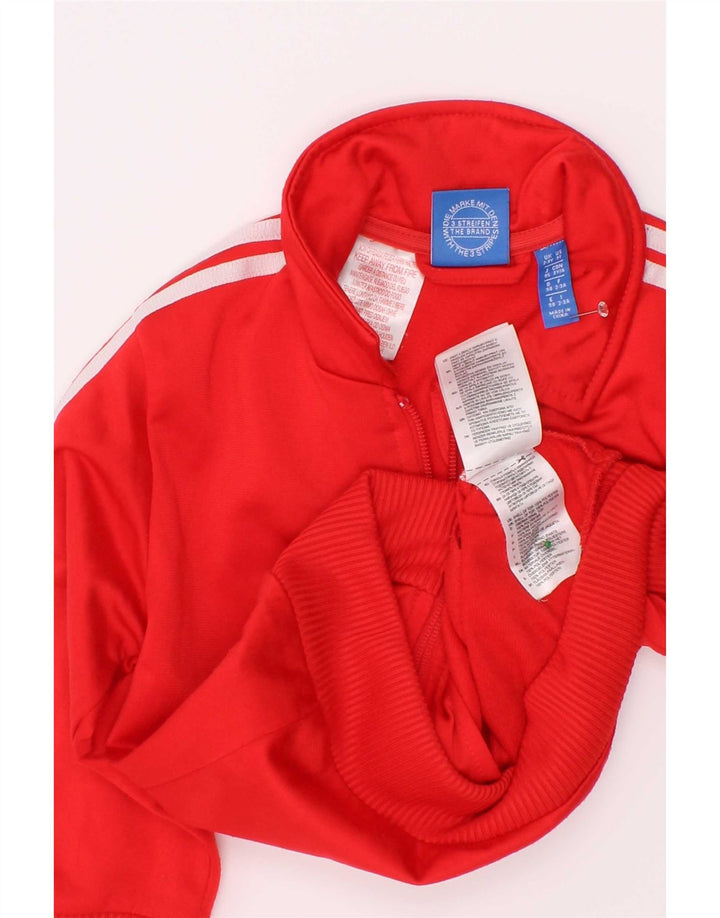 Adidas drenge grafisk træningsdragt topjakke 2-3 år rød polyester