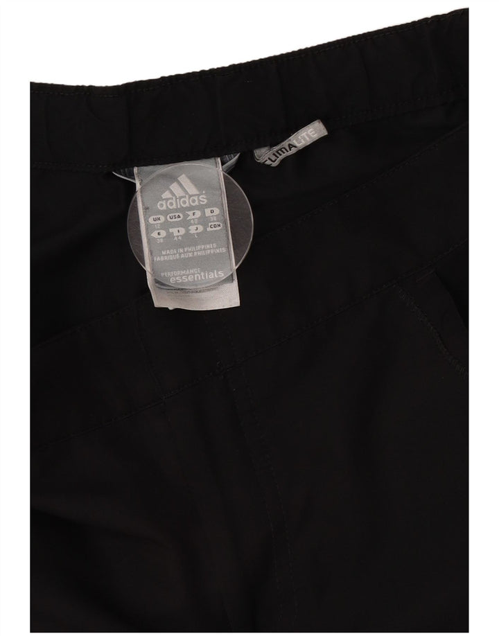 Adidas Womens Climalite Sports Shorts UK 12 Medium Black Polyester