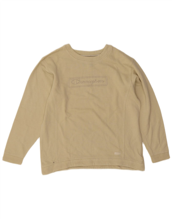 Champion Dame Grafisk Oversized Sweatshirt Jumper UK 10 Lille Grøn
