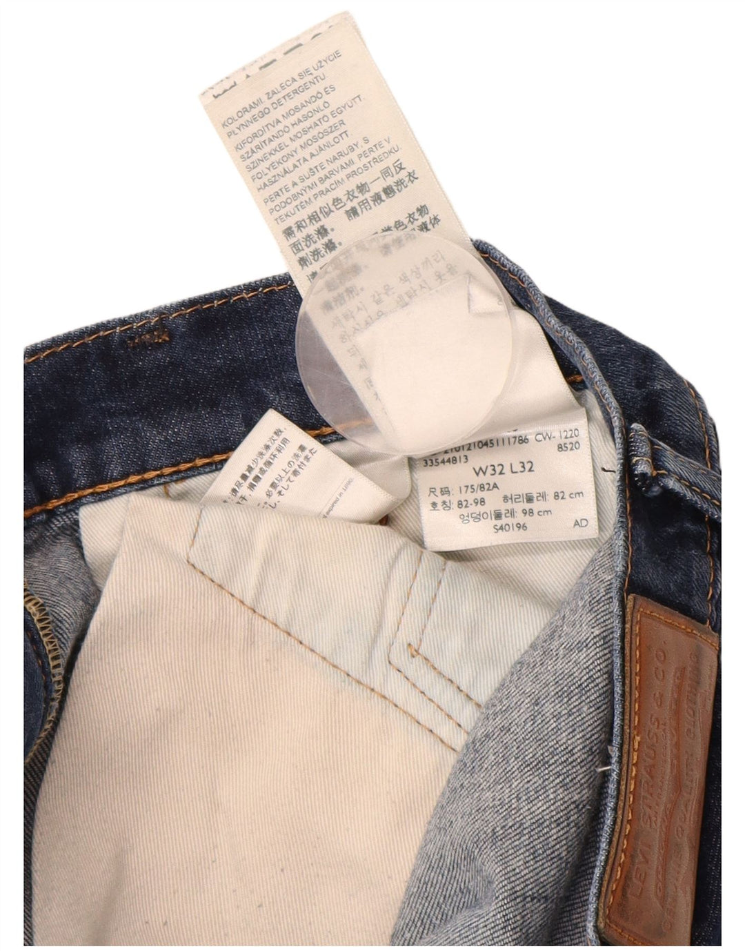LEVI'S Herre 511 Slim Jeans W32 L30 Marineblå Bomuld