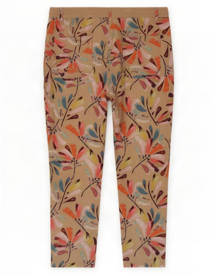 Marks & Spencer Dame Cropped Trousers UK 12 Medium W34 L25 Multicolored