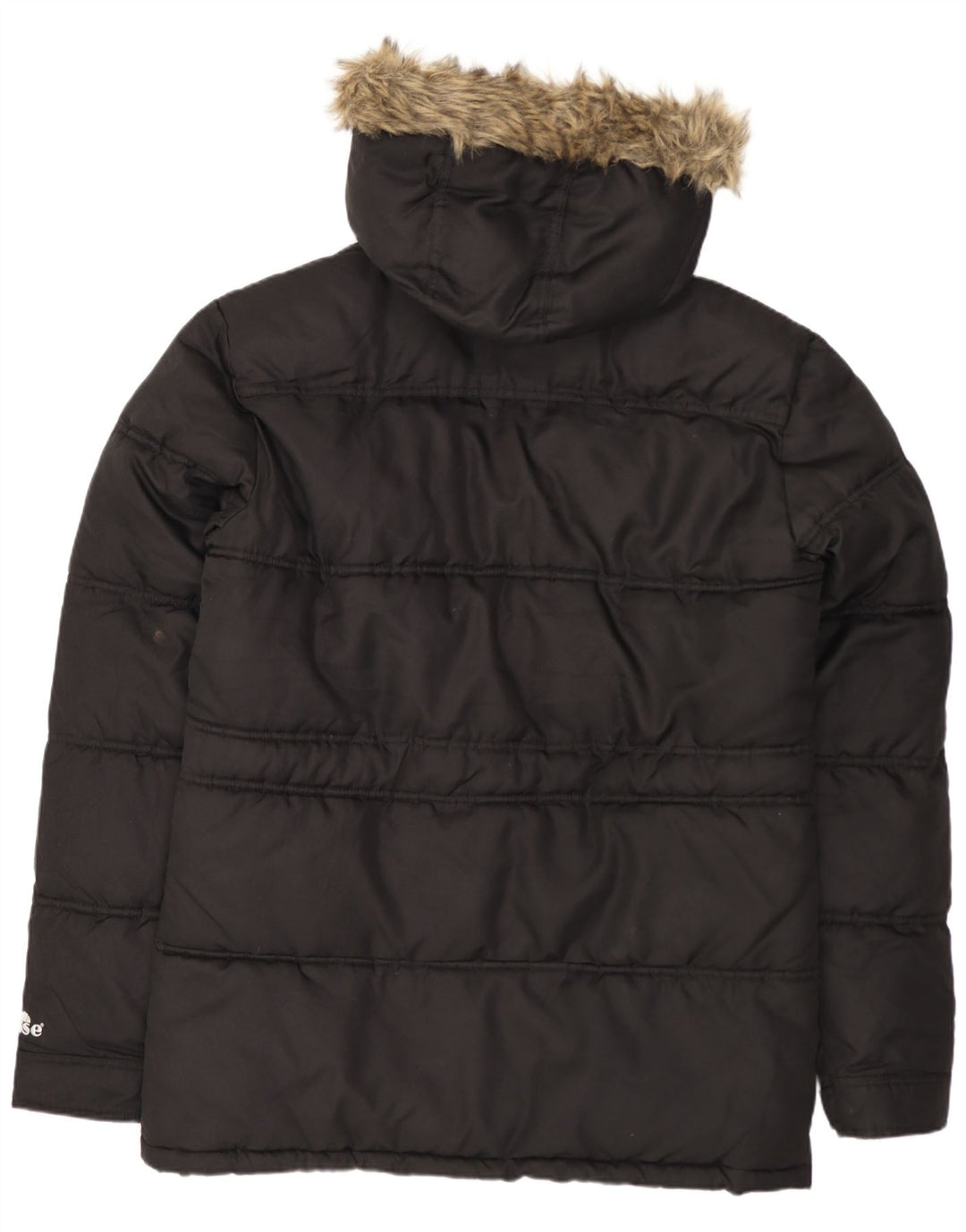 Ellesse Herre hættepolstret jakke UK 38 Medium Sort Polyester