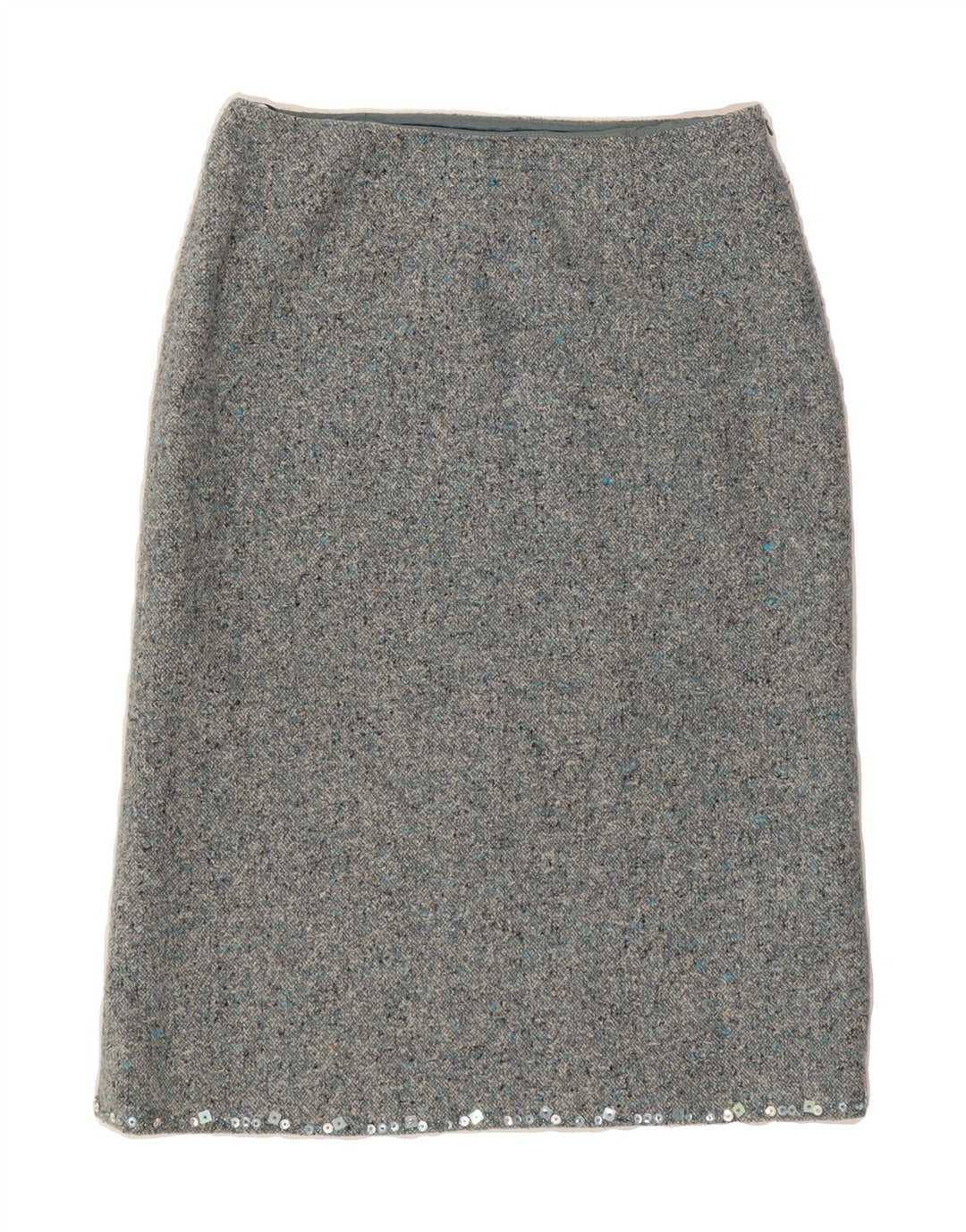 MONSOON Womens Straight Skirt UK 10 Small W27  Grey Flecked Silk Vintage Monsoon and Second-Hand Monsoon from Messina Hembry 