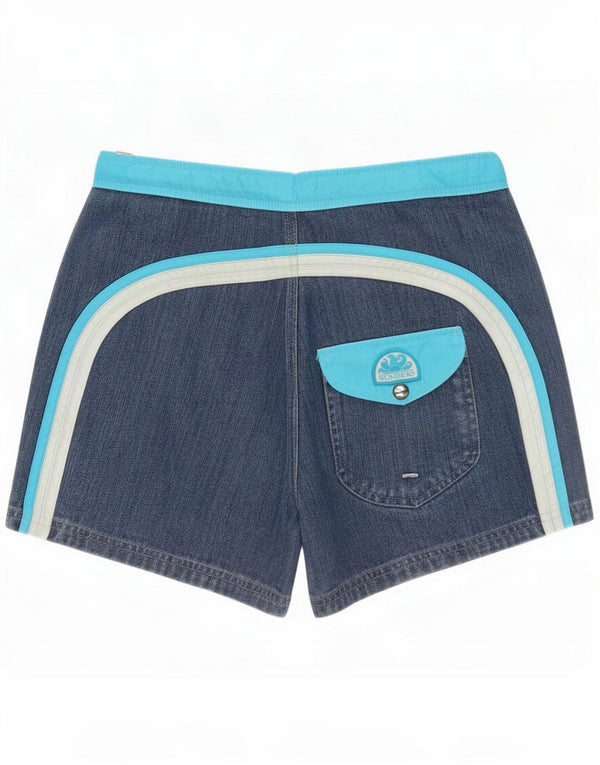 Sundek Mens Swimming Shorts Medium Blue Colourblock Nylon