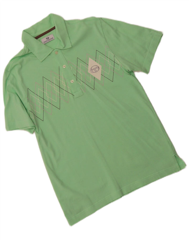 Sergio Tacchini Herre poloshirt Lille grøn Argyle/Diamant Bomuld