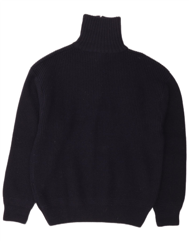 Rhode Island Herre Zip Neck Jumper Sweater 2XL Navy Blue Uld