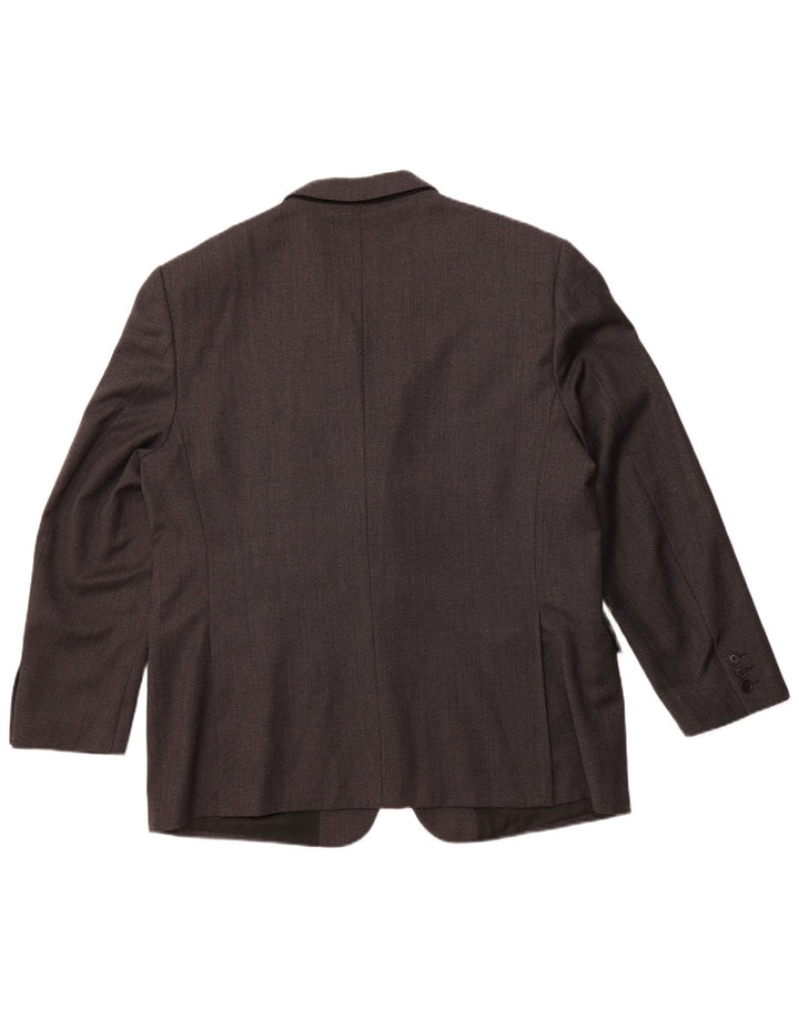 BIAGIOTTI Herre 3-knaps blazerjakke UK 40 Stor Grå Merinould