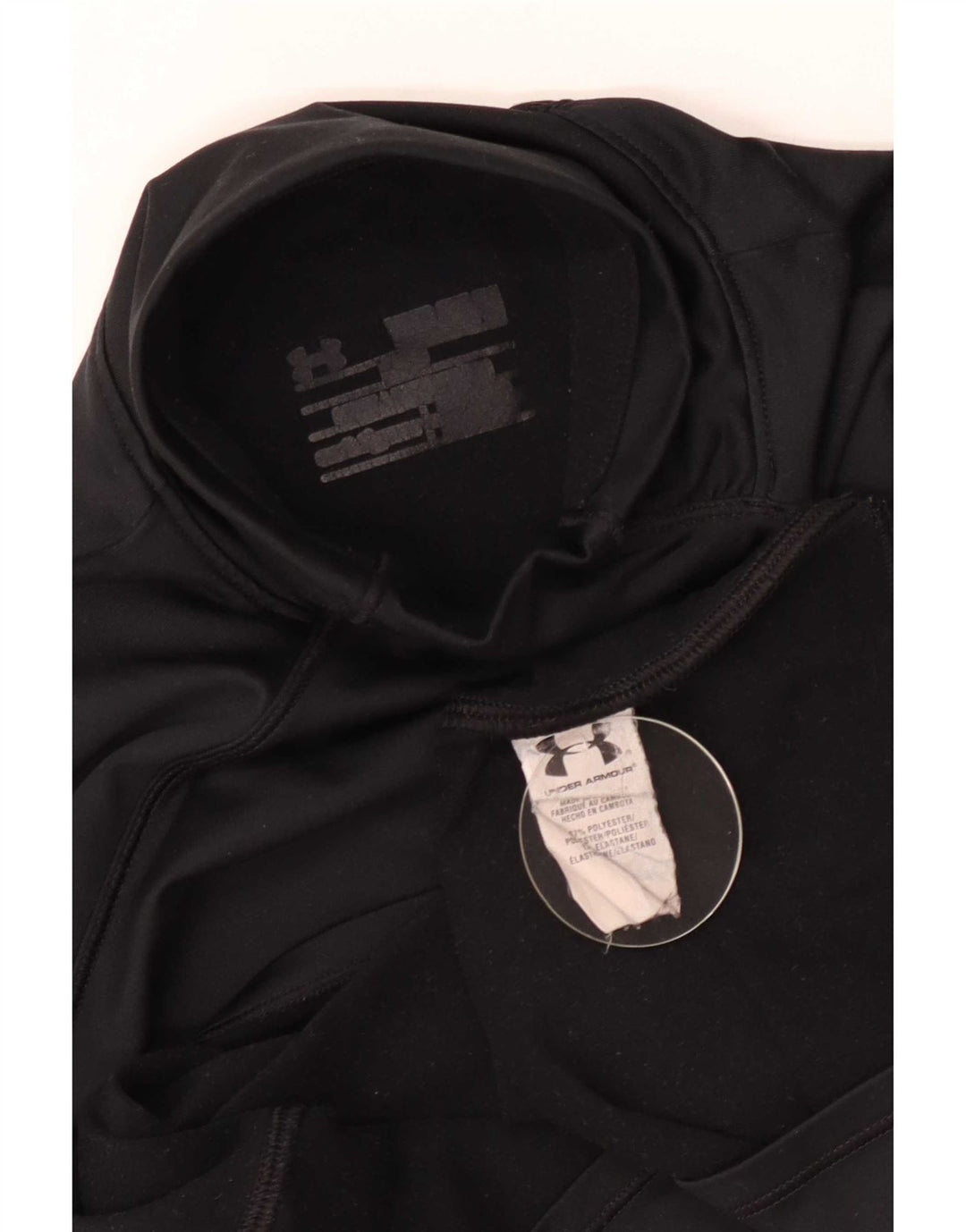 Under Armour Dame Grafisk Top Langærmet UK 4 XS Sort Polyester