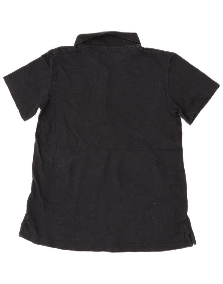 Lee Womens Riders Polo Shirt UK 10 Small Black Bomuld