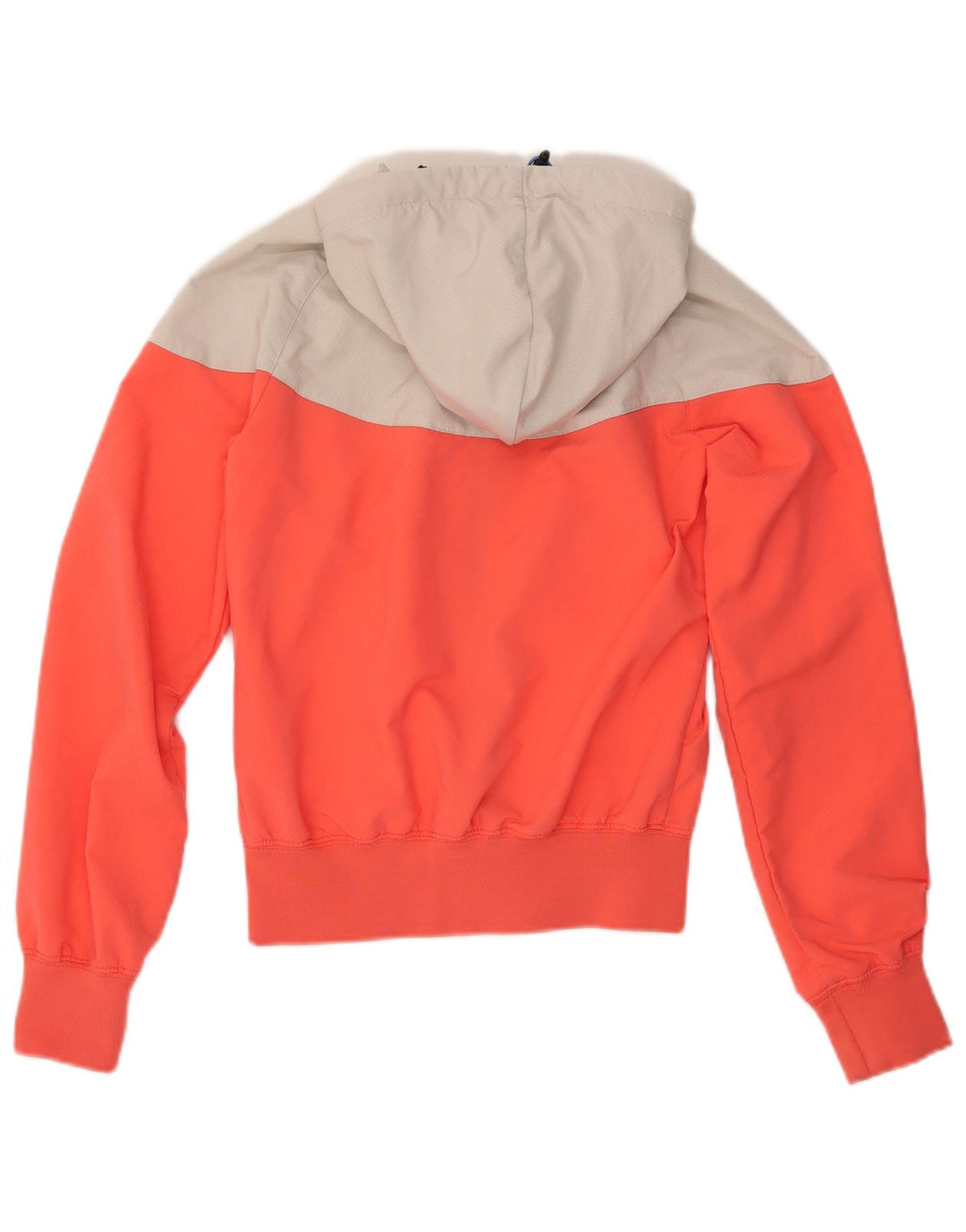 Nike hættebomberjakke til kvinder UK 10 Small Orange Colourblock Bomuld