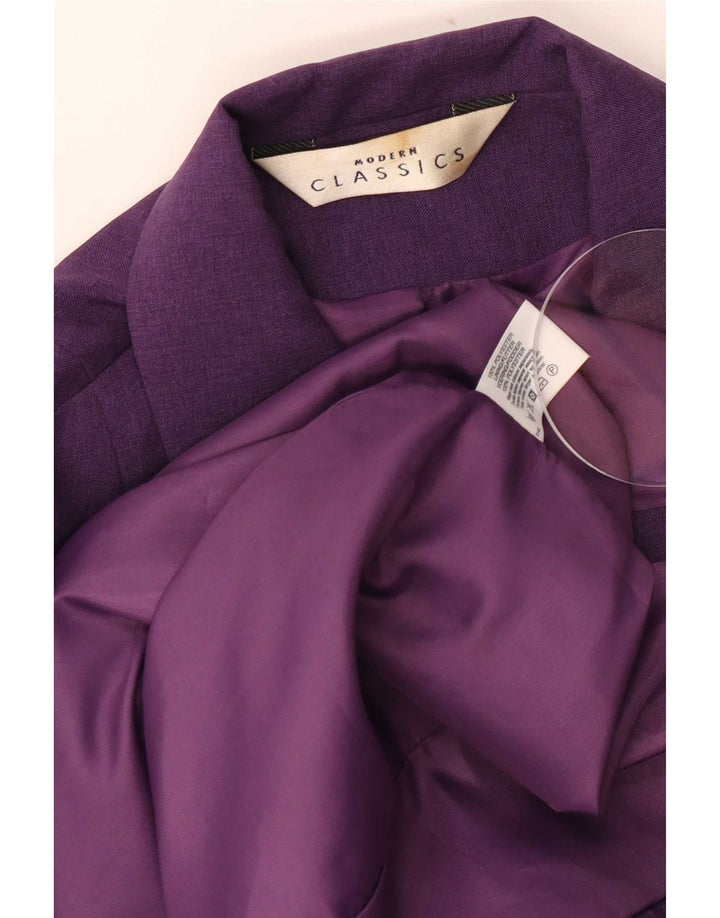 Modern Classics Dame Overfrakke UK 12 Medium Lilla Polyester