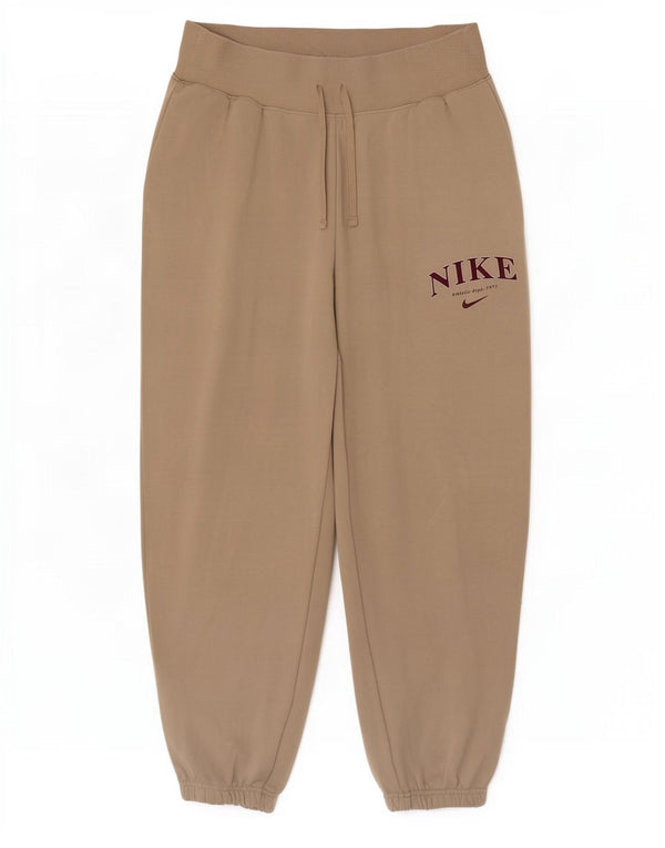 Nike Grafisk træningsdragtbukser til kvinder, joggere UK 10 Små beige bomuld