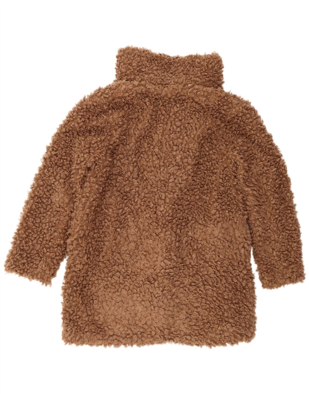 Zara Dame Oversized Faux Fur Overcoat UK 14 Medium Brown