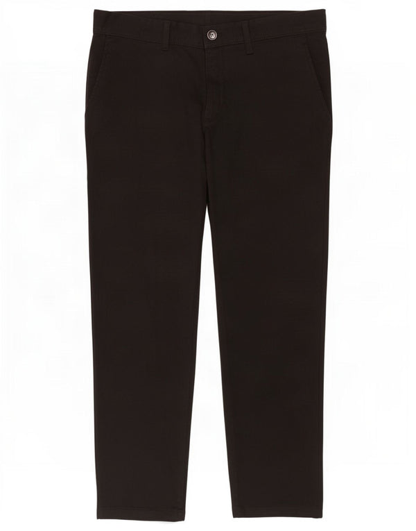 Zara Herre Cropped Trousers EU 44 Large W34 L25 Sort Polyester