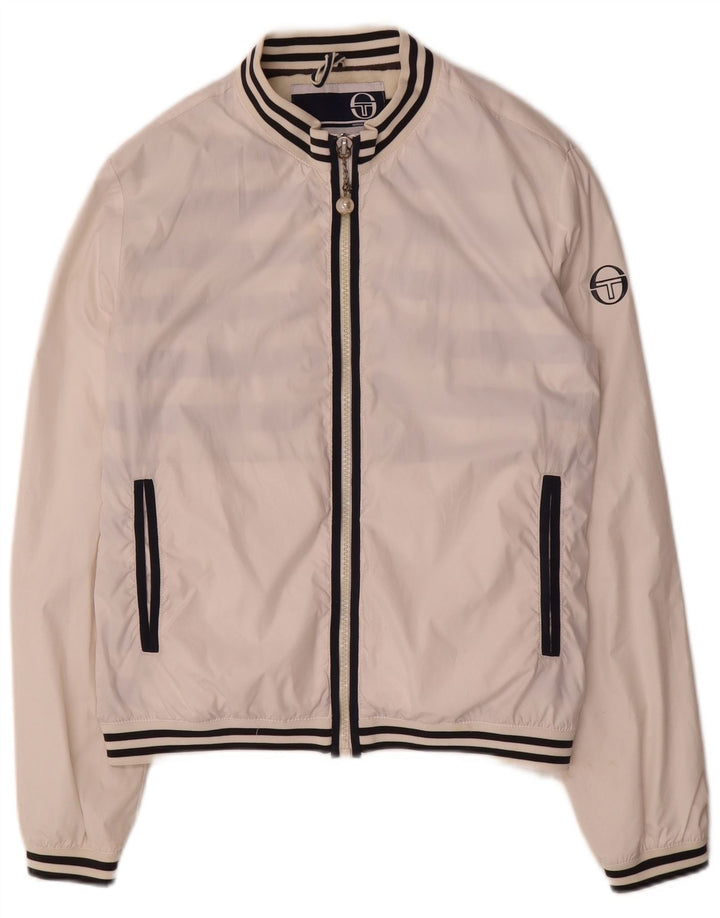 Sergio Tacchini Dame træningsdragt Top jakke US 12 Stor hvid stribet