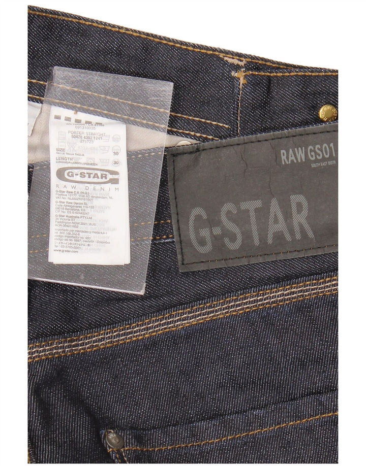 G-STAR Straight Jeans til mænd W30 L30 Marineblå Bomuld