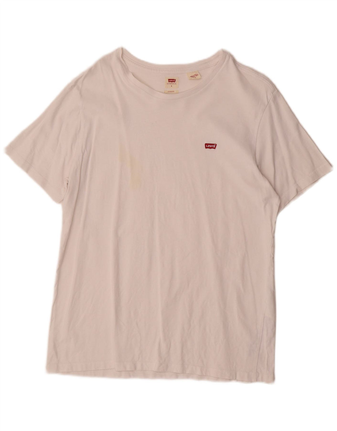 Levi's Herre Standard T-Shirt Top Stor Hvid Bomuld