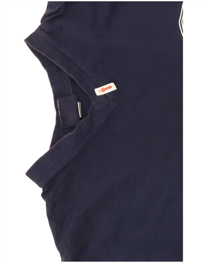 Umbro Herre T-Shirt Top Medium Marineblå Bomuld