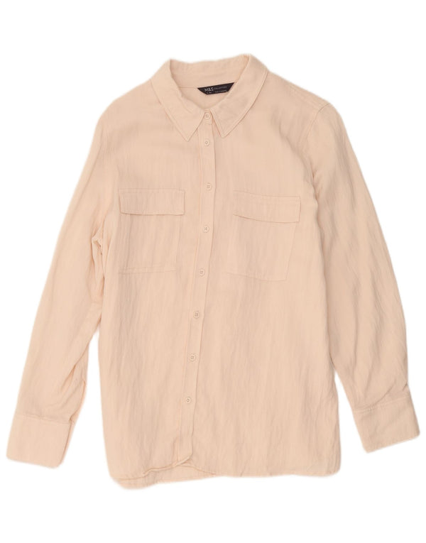 Marks & Spencer Dameskjorte UK 16 Large Pink Lyocell