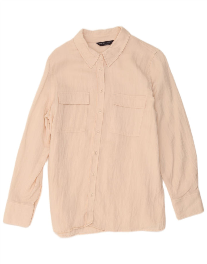 Marks & Spencer Dameskjorte UK 16 Large Pink Lyocell