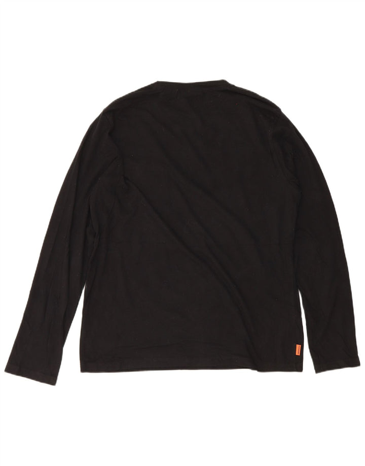 Superdry Herre Top Langærmet 2XL Sort Bomuld