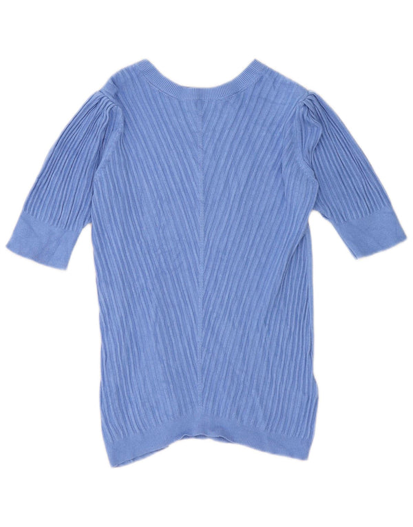 Marks & Spencer Dame Boat Neck Jumper Sweater UK 8 Small Blue