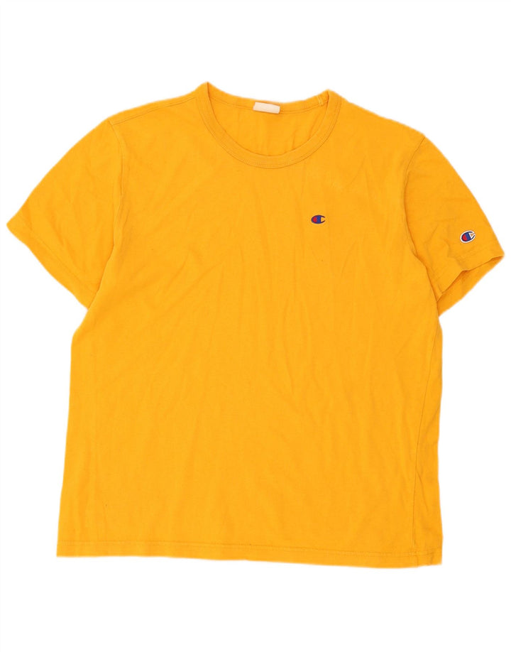 Champion Herre T-Shirt Top Medium Gul