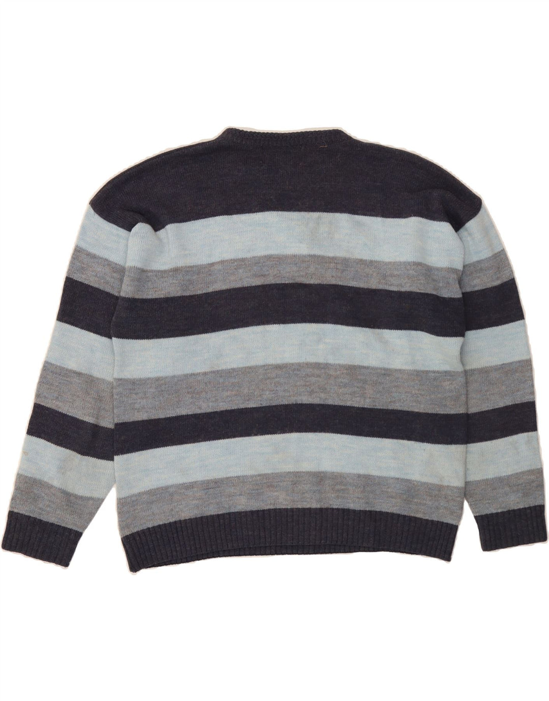 TOBIA SYSTEM Mens Crew Neck Jumper Sweater IT 48 Medium Blue Fair Isle Vintage Tobia System and Second-Hand Tobia System from Messina Hembry 