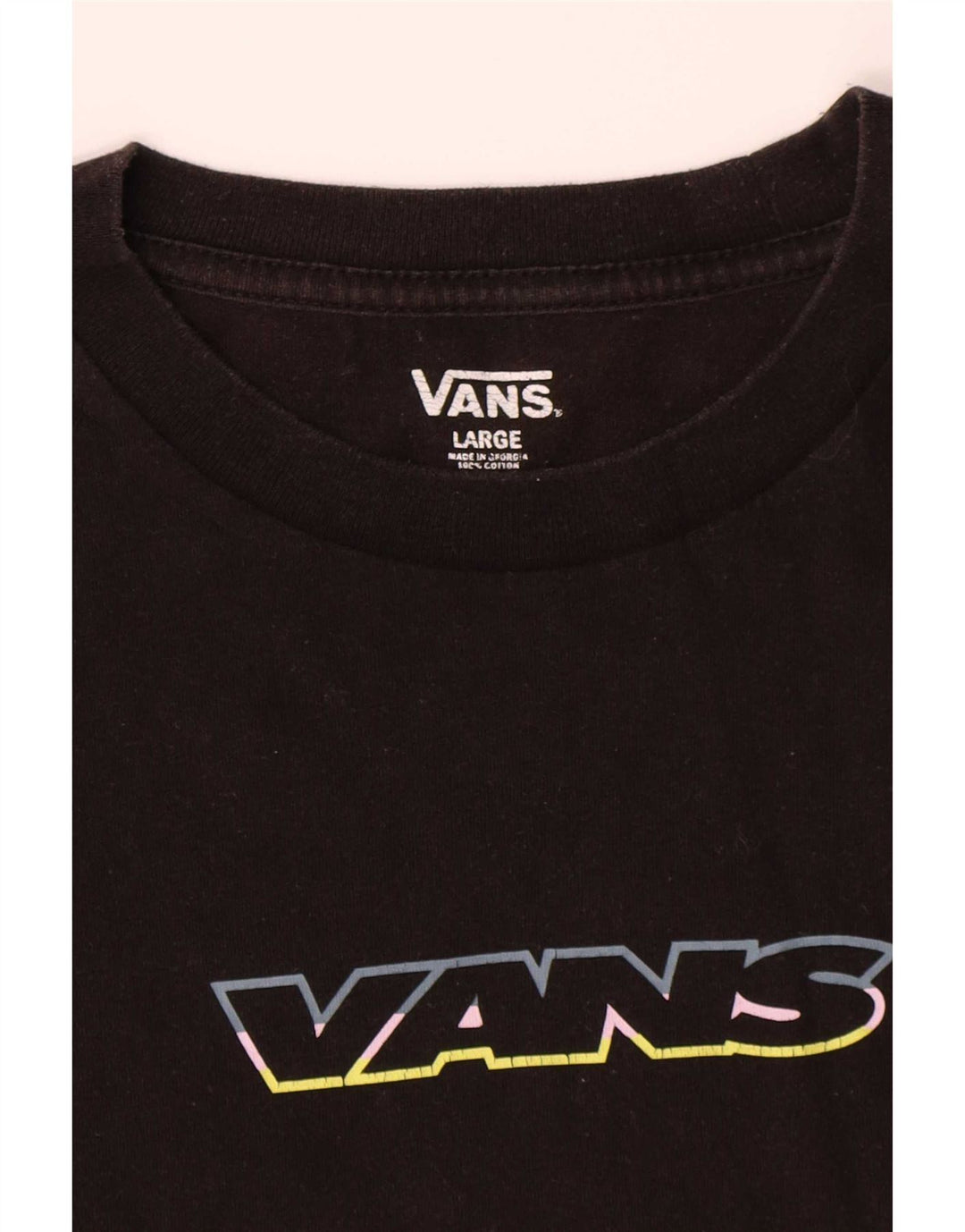 Vans Herre Grafisk T-Shirt Top Stor Sort Bomuld