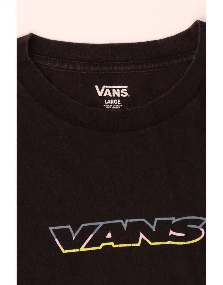 Vans Herre Grafisk T-Shirt Top Stor Sort Bomuld