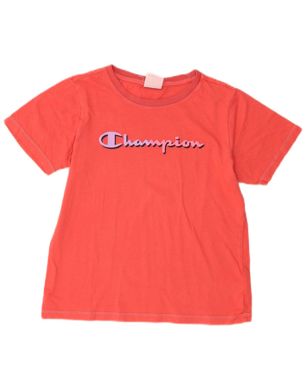 Champion Girls Grafisk T-Shirt Top 13-14 år XL Pink Bomuld