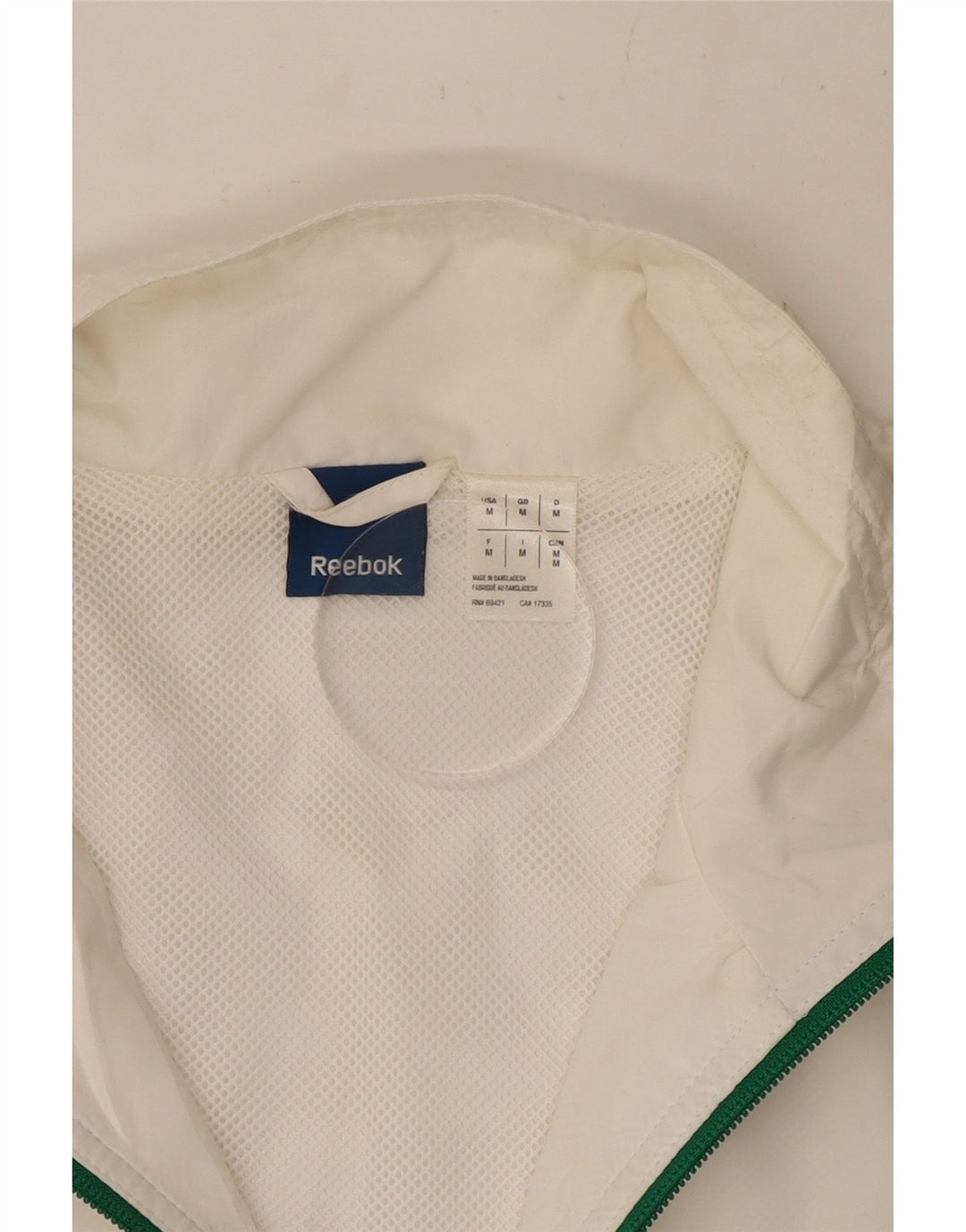 Reebok træningsdragt topjakke til kvinder UK 14 Medium White Polyester