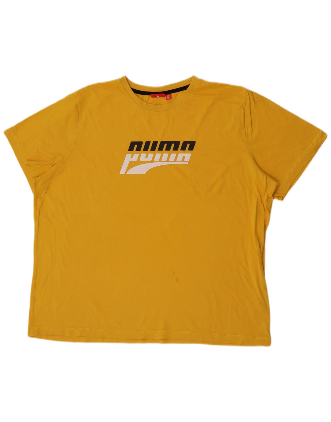 Puma Herre Grafisk T-Shirt Top 2XL Gul