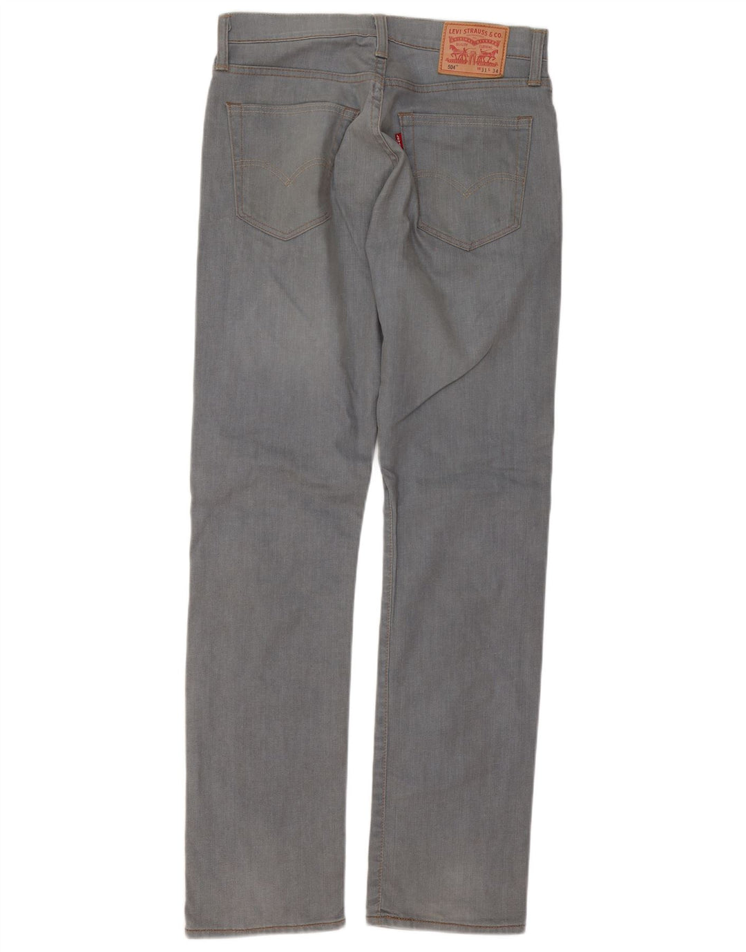 Levi's Herre 504 Straight Jeans W31 L34 Grå Bomuld