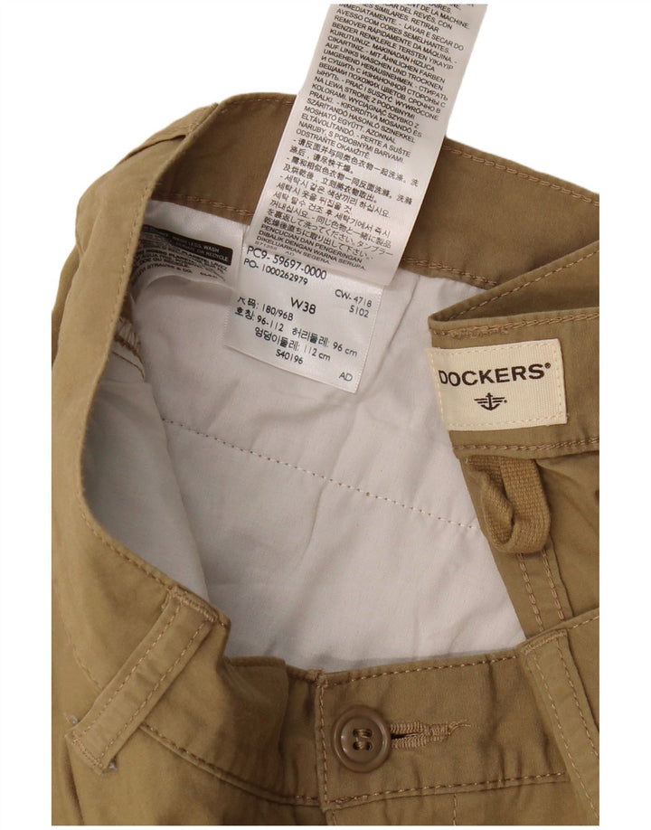 DOCKERS Mens Chino Shorts W38 XL  Beige Cotton