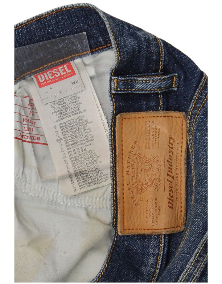 DIESEL Straight Jeans til mænd W32 L33 Blå Bomuld